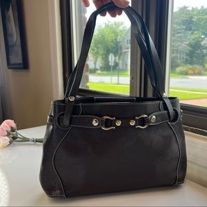 Kate spade new york leather dark brown shoulder bag.